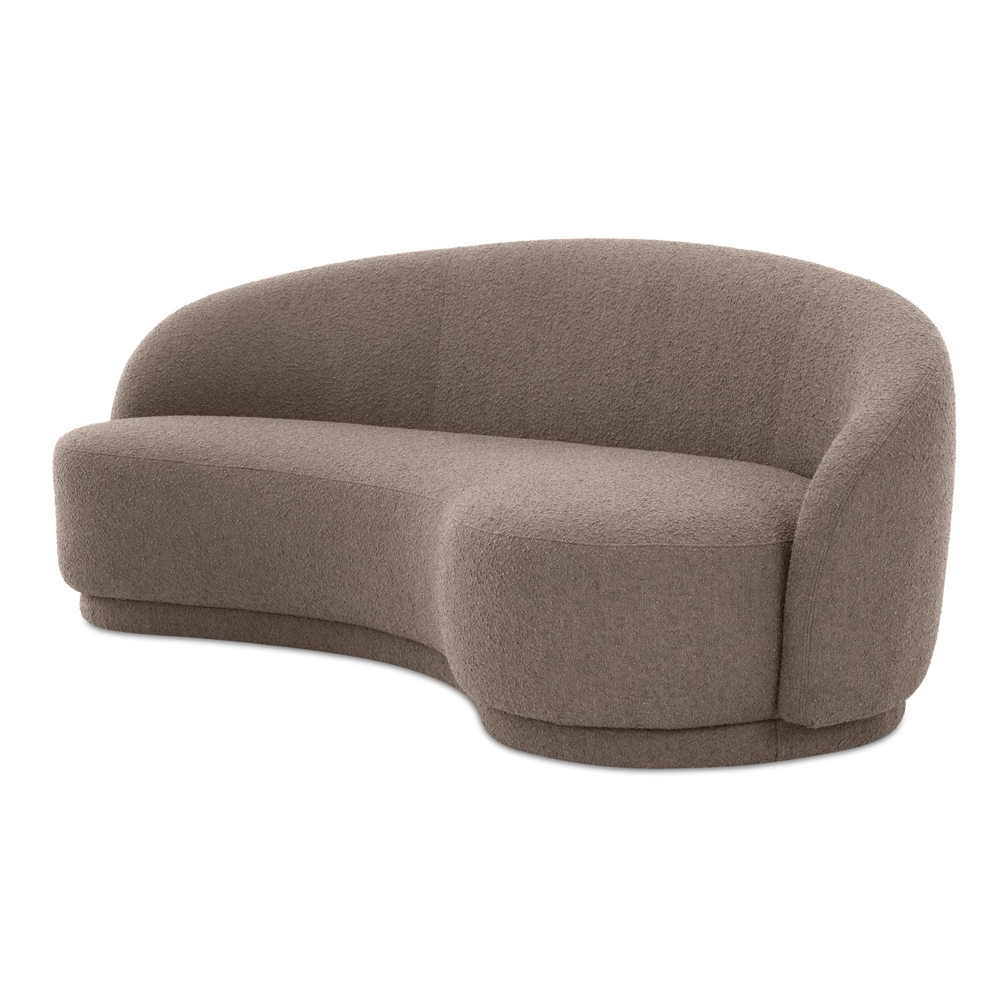 Moe's Home Collection Excelsior Warm Taupe Boucle Curved Sofa - Image 2