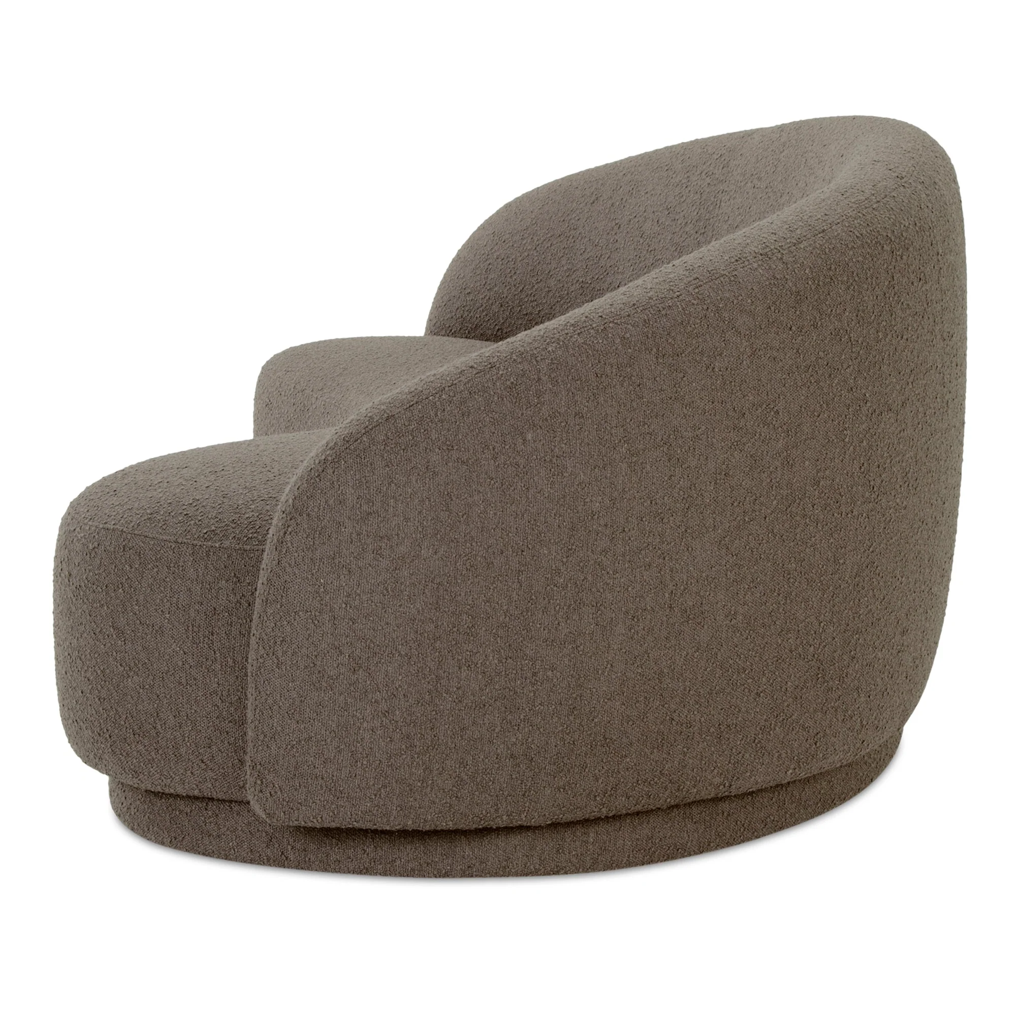 Moe's Home Collection Excelsior Warm Taupe Boucle Curved Sofa - Image 3