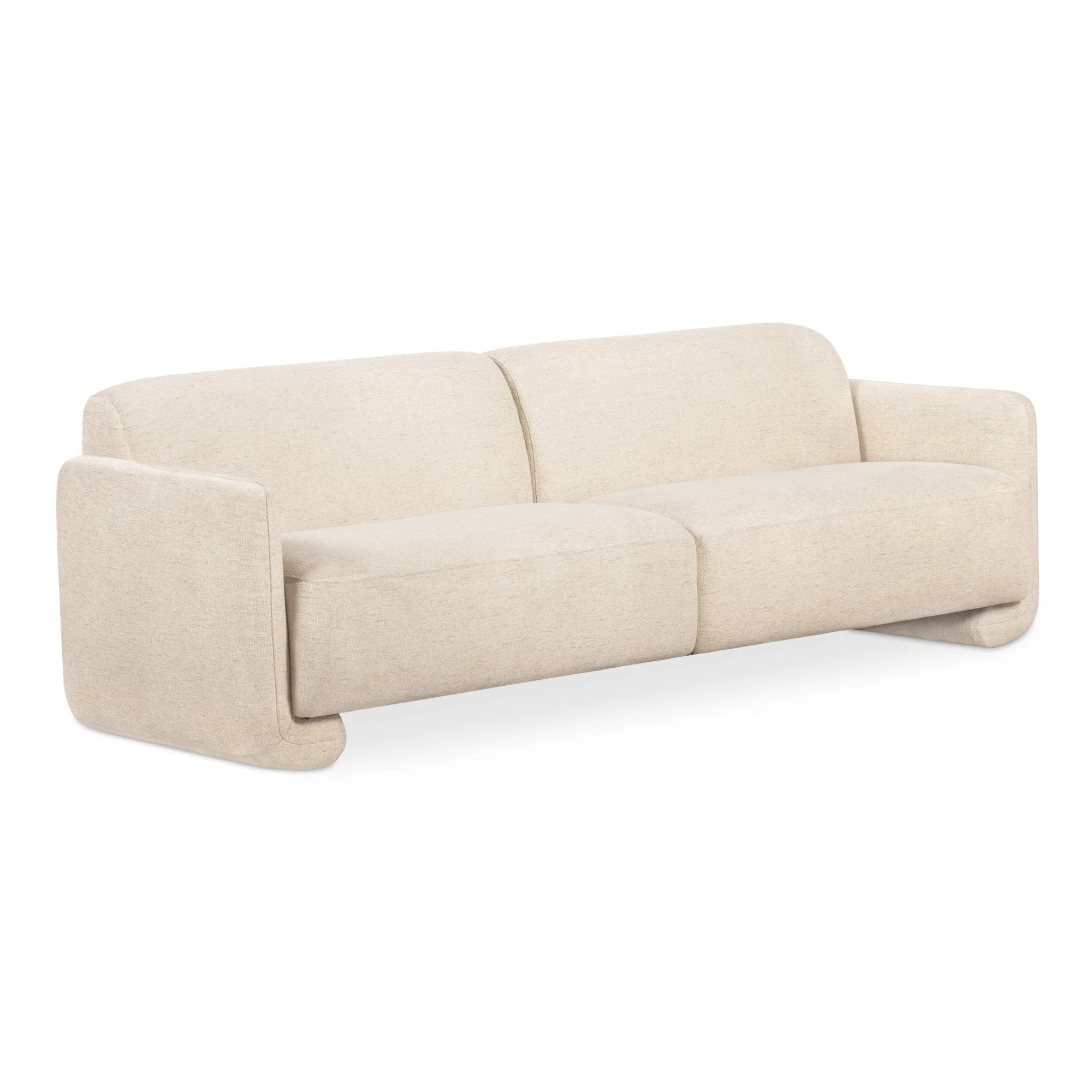 Moe's Home Collection Fallon Flecked Ivory Sofa - Image 3