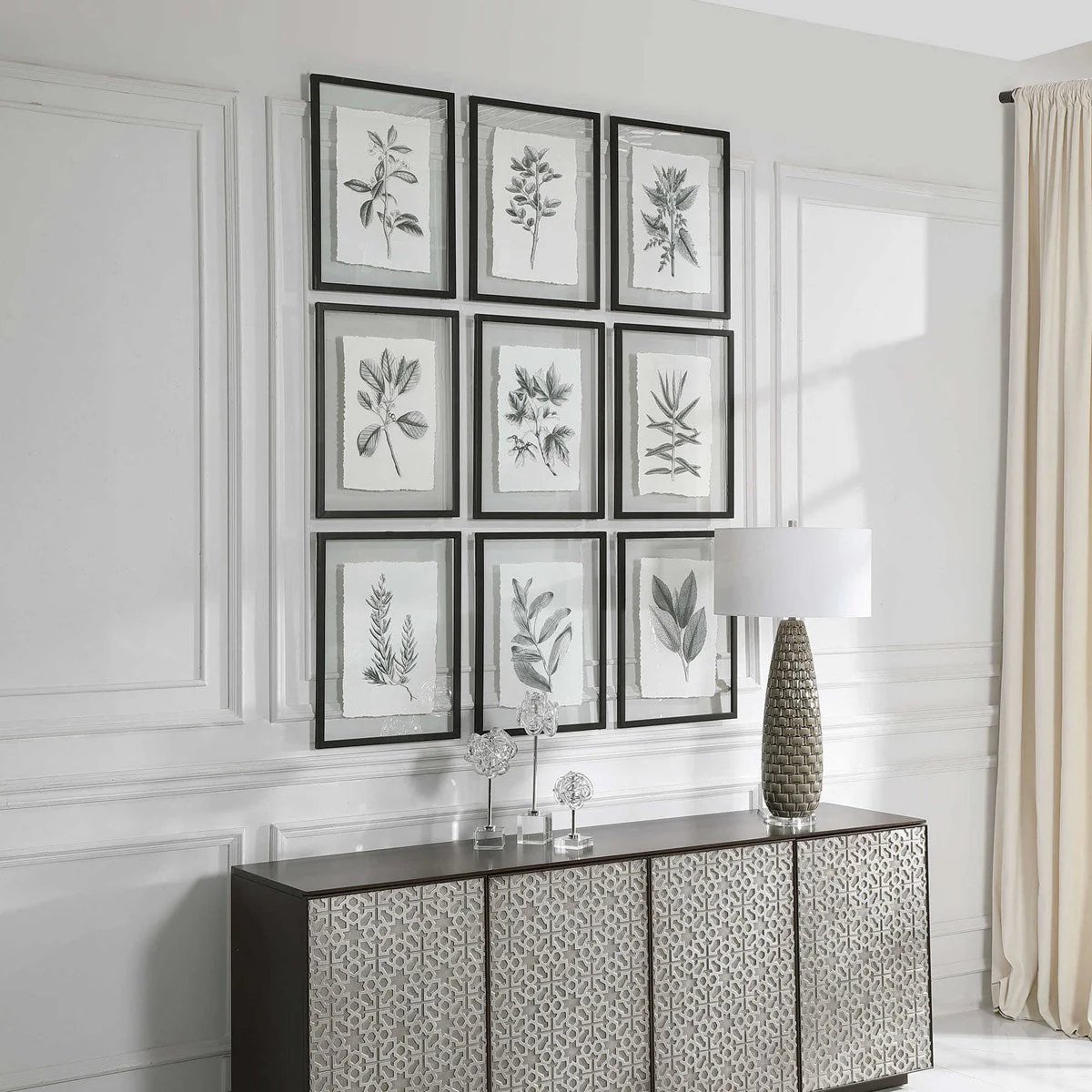 Uttermost Farmhouse Florals Set of 9 Framed Prints - Image 4