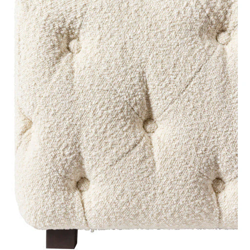 Surya Ferrand Modern Cream Boucle Tufted Ottoman FRD-001 - Image 3