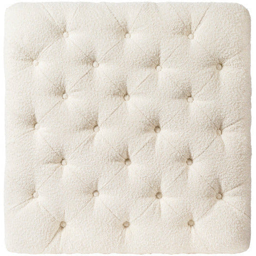 Surya Ferrand Modern Cream Boucle Tufted Ottoman FRD-001 - Image 5