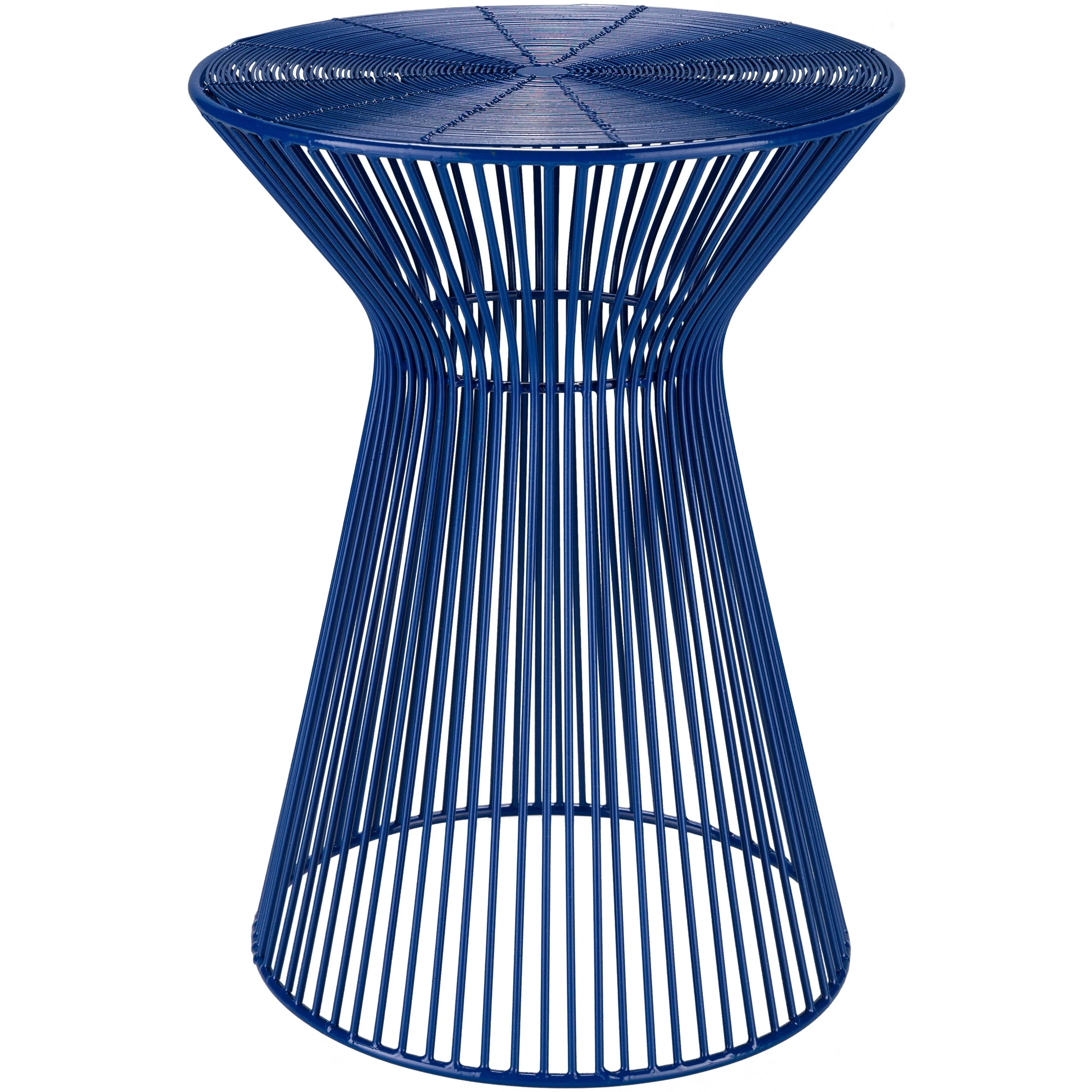 Surya Fife Modern Royal Blue Metal Round Accent Side Table FIFE-102 - Image 2