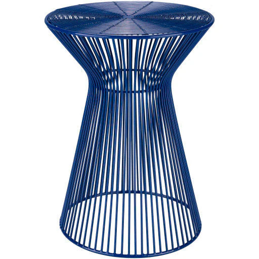 Surya Fife Modern Royal Blue Metal Round Accent Side Table FIFE-102 - Image 4