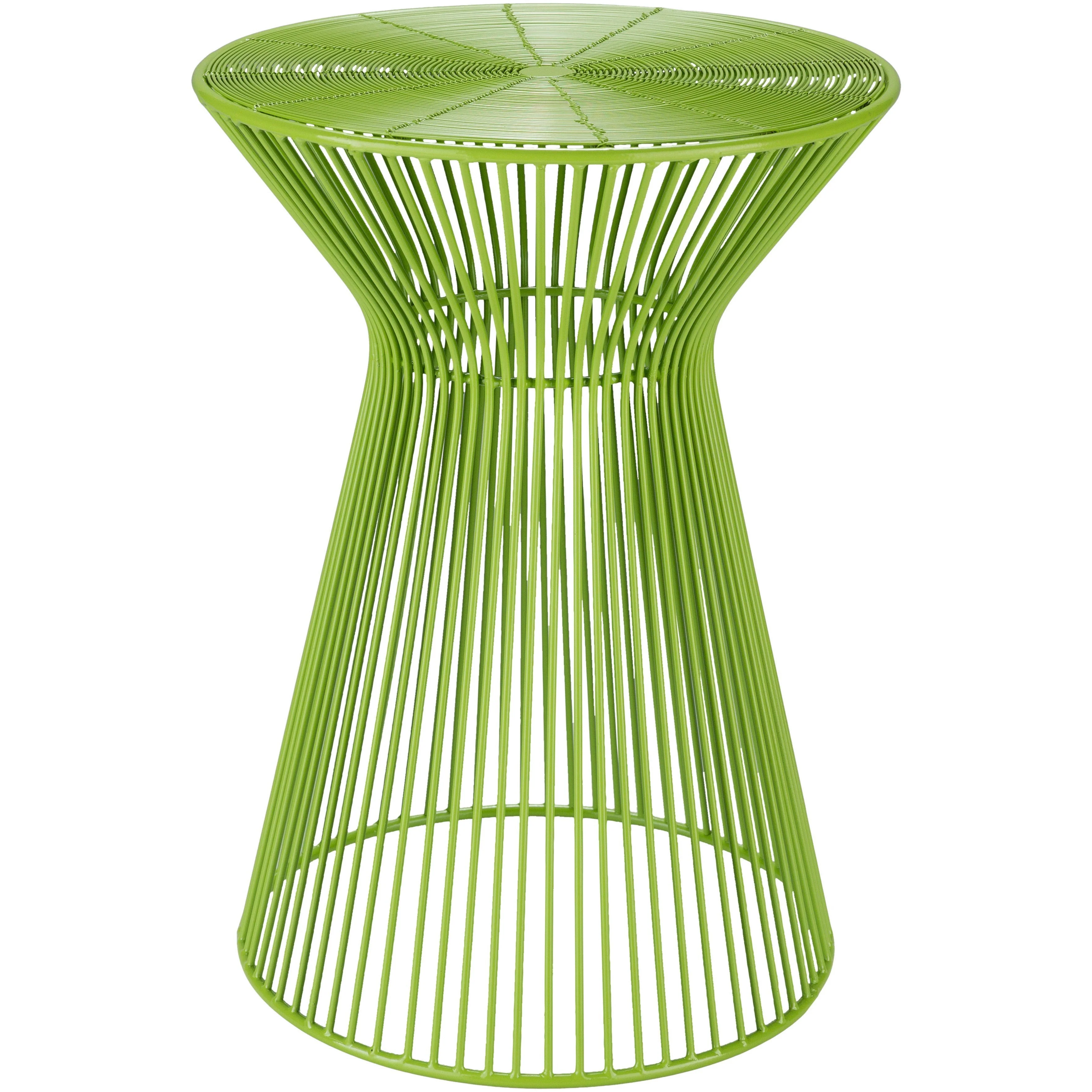 Surya Fife Modern Lime Green Metal Round Accent Side Table FIFE-103 - Image 2