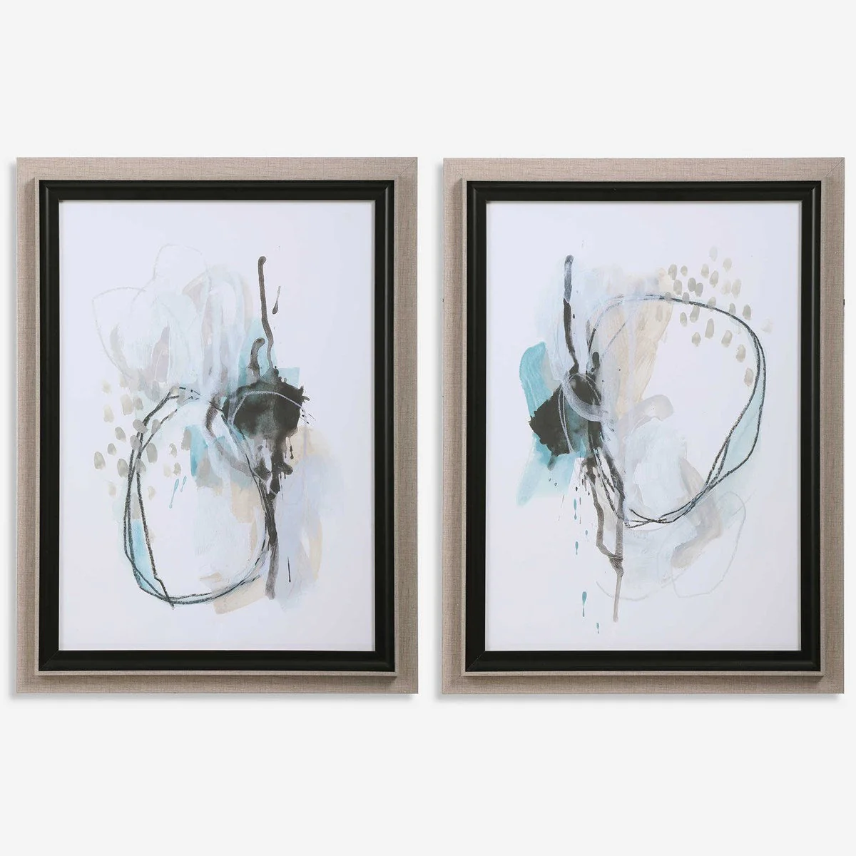 Uttermost Force Reaction Modern Abstract Set of 2 Framed Prints - Image 2