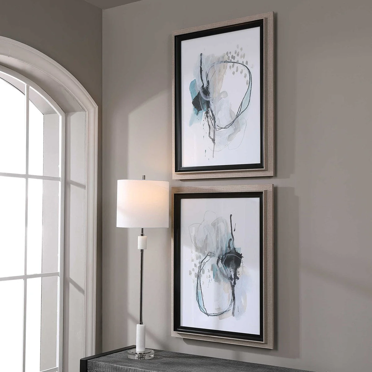 Uttermost Force Reaction Modern Abstract Set of 2 Framed Prints - Image 3