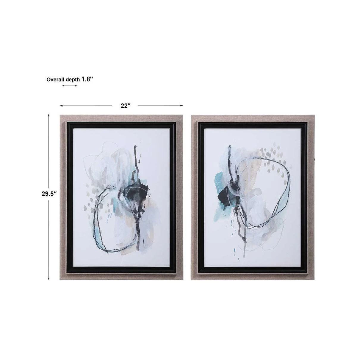 Uttermost Force Reaction Modern Abstract Set of 2 Framed Prints - Image 7