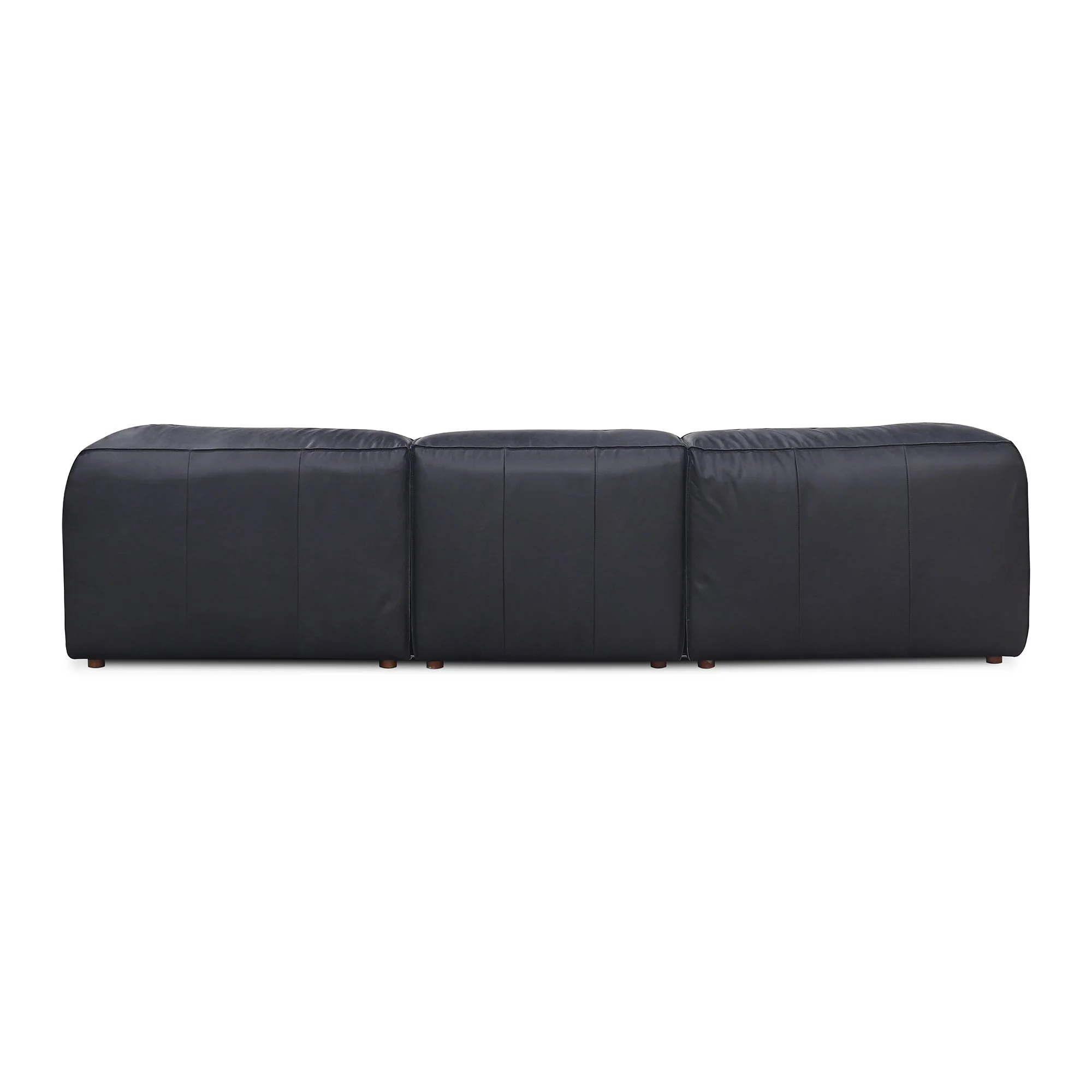 Moe's Home Collection Form Classic L-Shaped Modular Sectional ~ Vantage Black Leather - Image 5