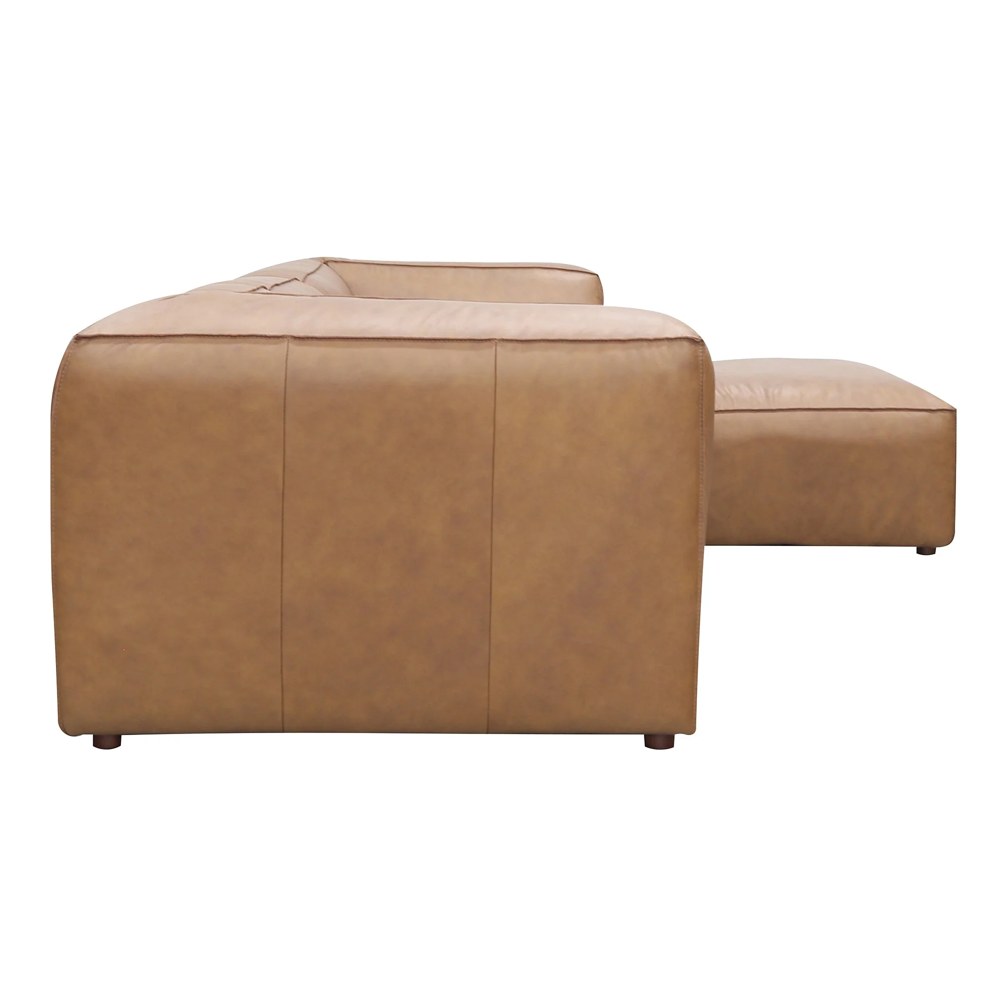 Moe's Home Collection Form Lounge Modular Sectional ~ Sonoran Tan Leather - Image 4