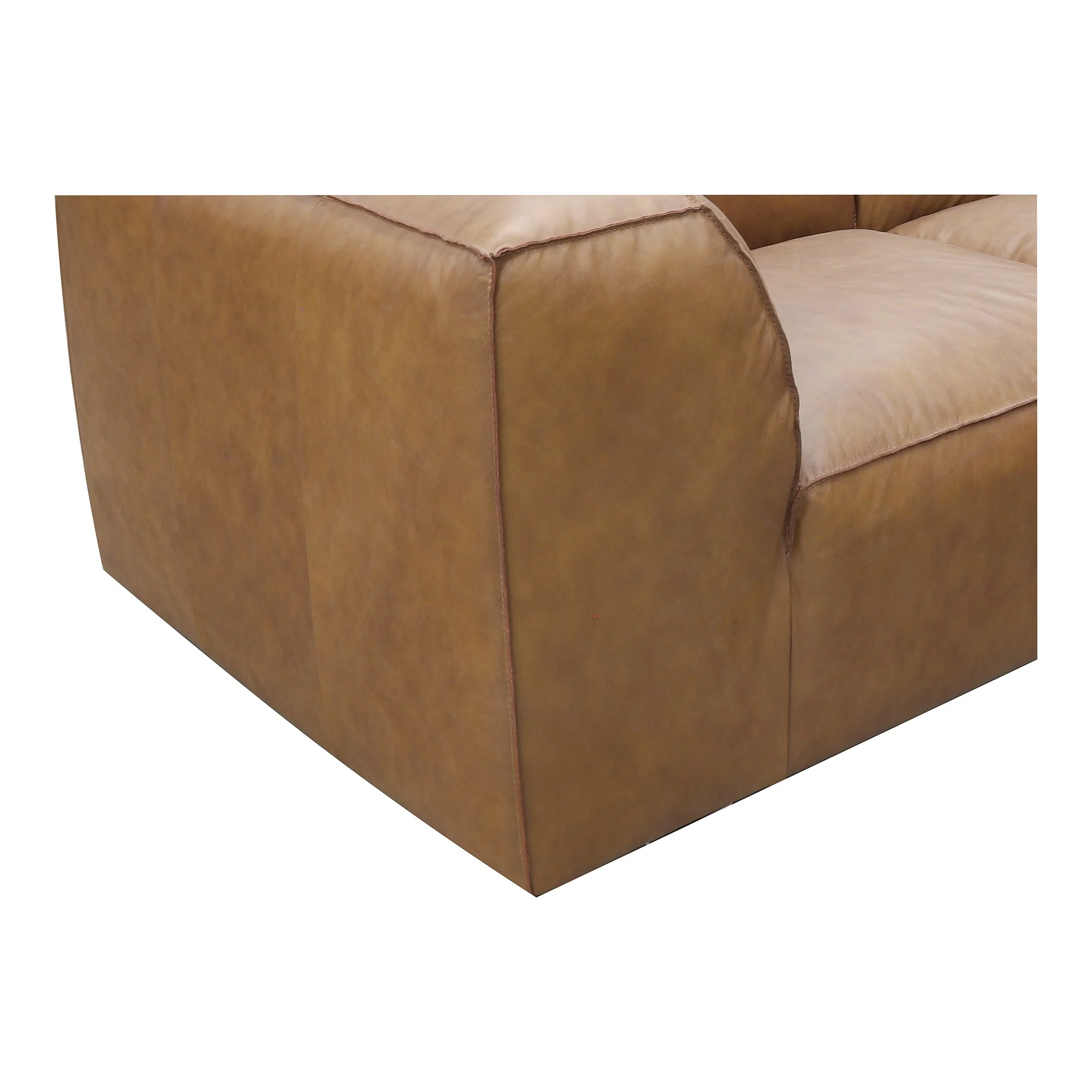 Moe's Home Collection Form Lounge Modular Sectional ~ Sonoran Tan Leather - Image 5