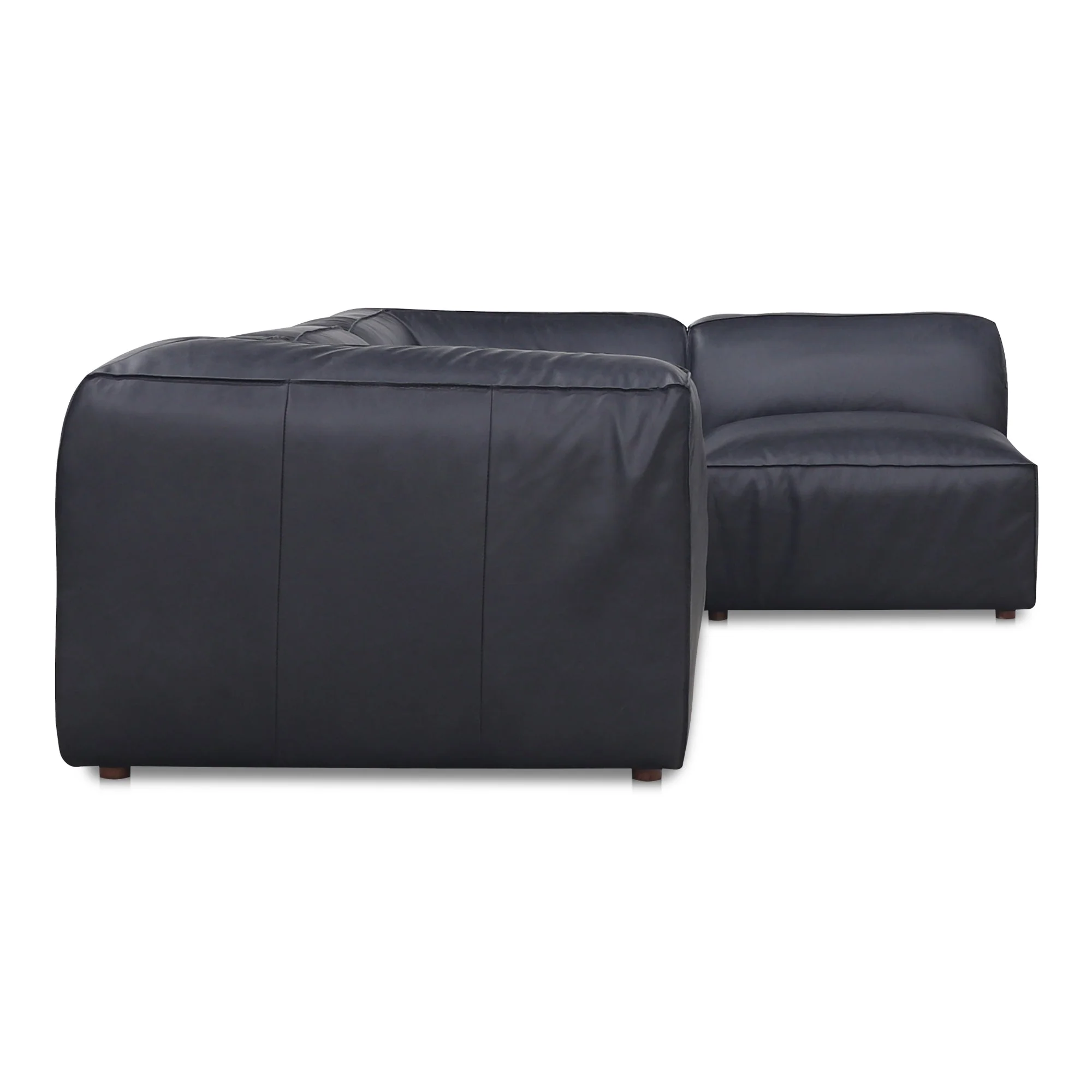 Moe's Home Collection Form Signature Modular Sectional ~ Vantage Black Leather - Image 3