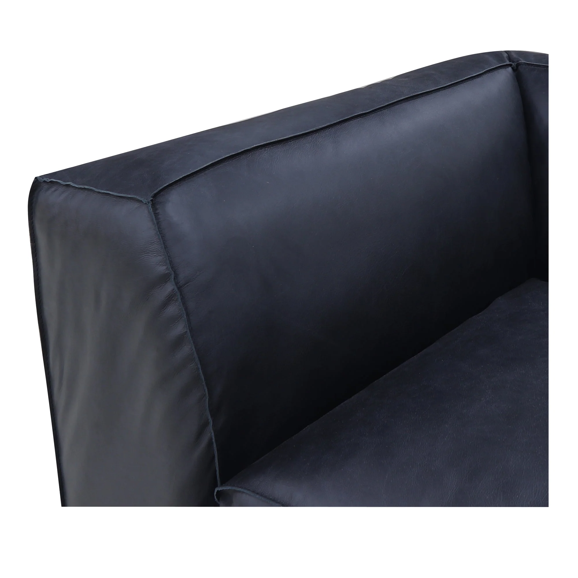 Moe's Home Collection Form Signature Modular Sectional ~ Vantage Black Leather - Image 6