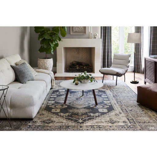 Surya Gabriella Modern White Marble Top With Brown Metal Base Round Coffee Table GBA-001 - Image 8