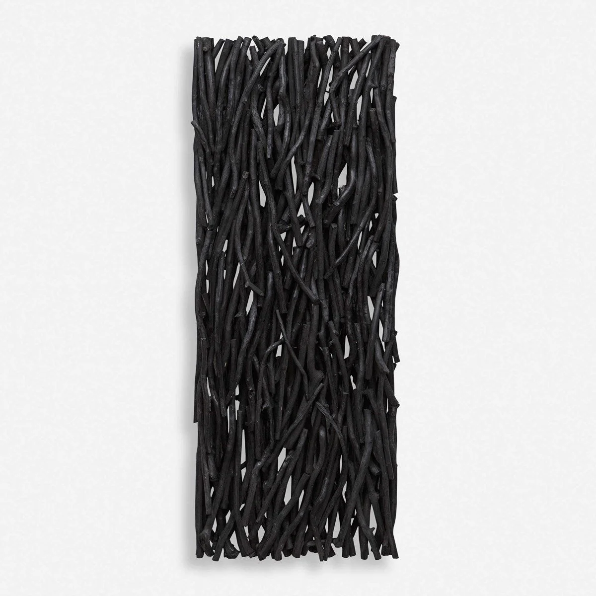 Uttermost Gathered Black Teak Wood Wall Decor
