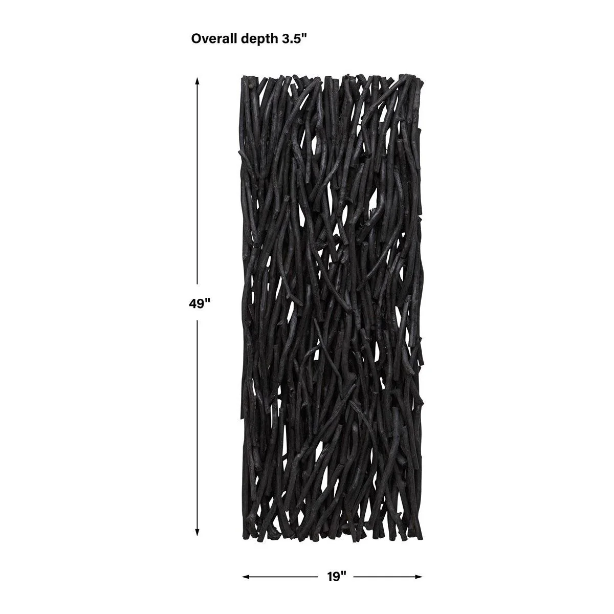 Uttermost Gathered Black Teak Wood Wall Decor - Image 5