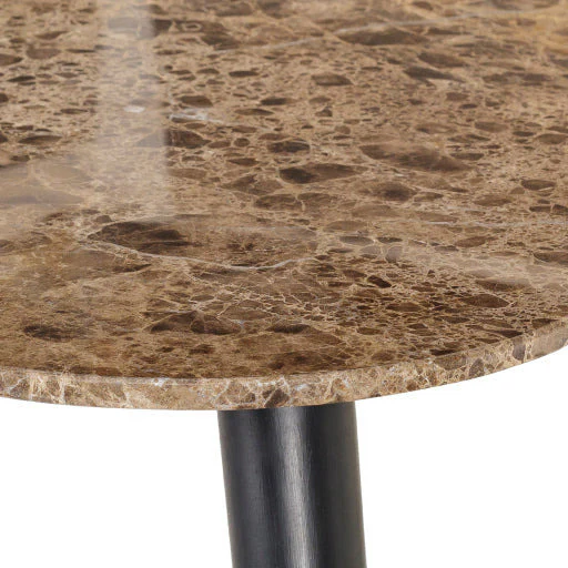 Surya Grandeur Modern Brown Marble Top With Black Wood & Brass Base Coffee Table GUR-002 - Image 2