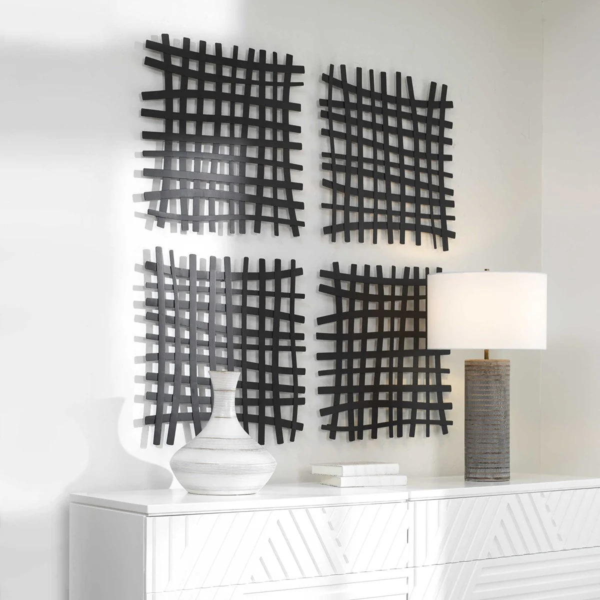 Uttermost Gridlines Matte Black Metal Wall Decor - Image 3