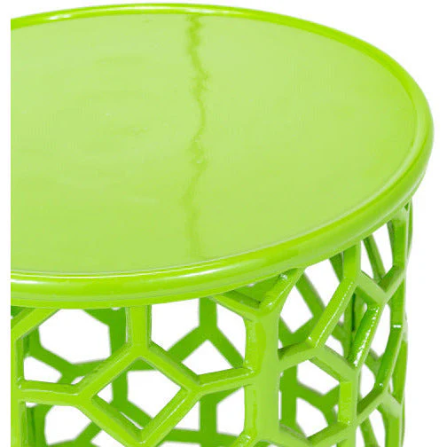 Surya Hale Modern Green Metal Round Accent Side Table HALE-106 - Image 5