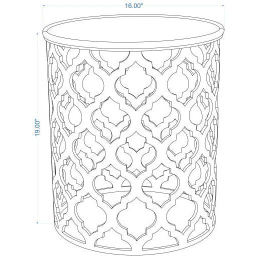 Surya Hammett Modern Charcoal Metal Round Accent Side Table HMMT-101 - Image 5