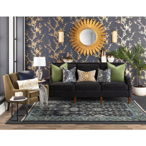 Surya Hearthstone Modern Marble Top With Black Metal Base Set of 2 Nesting Accent Side Tables HTS-001 - Image 10
