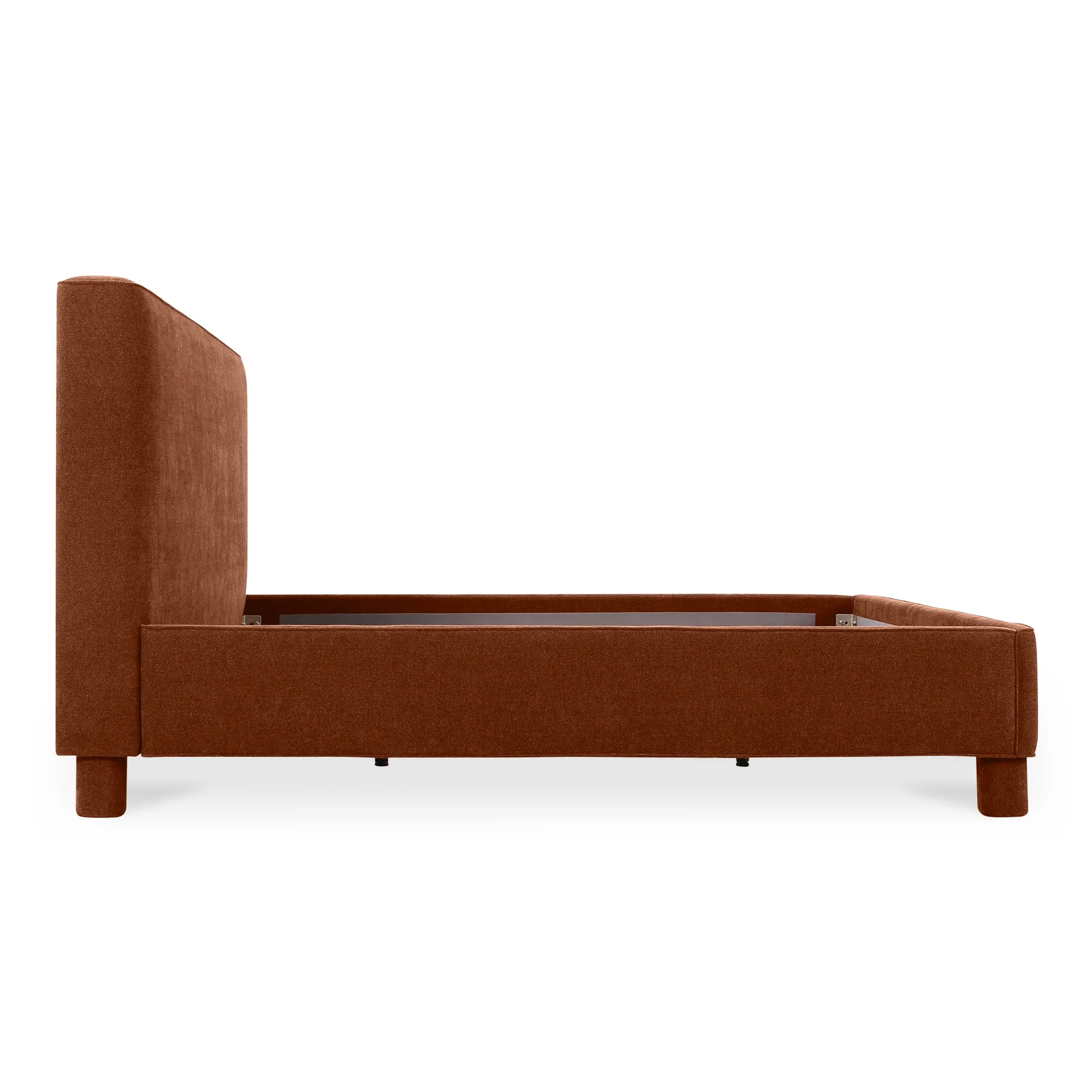 Moe's Home Collection Ichigo Deep Orange Upholstered Queen Size Bed - Image 5