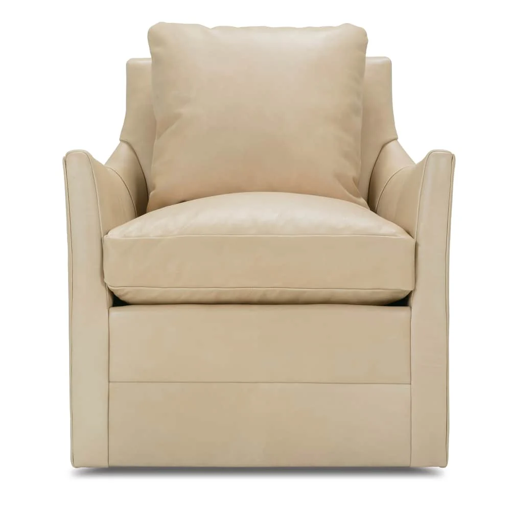 Rowe Furniture Ingrid Leather Swivel Chair w/ Glider Option ~ Available To Custom Order In 6 Different Grades of Leather!