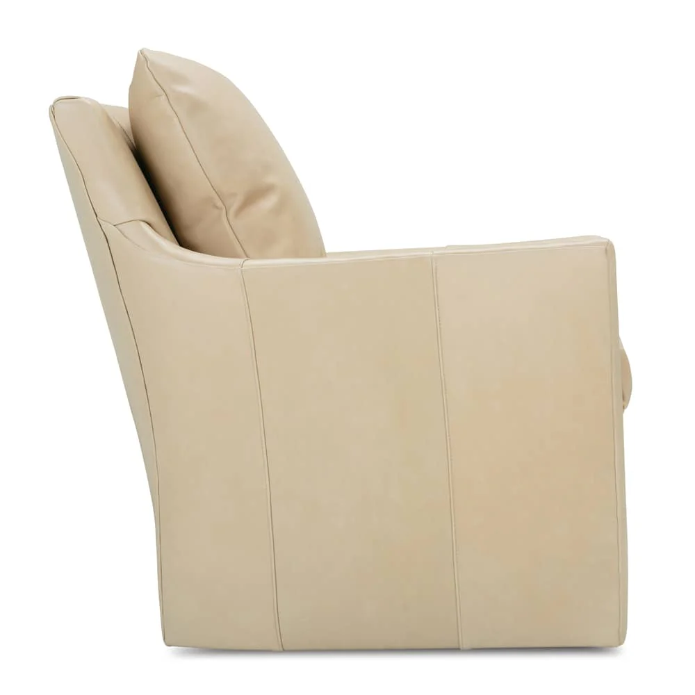 Rowe Furniture Ingrid Leather Swivel Chair w/ Glider Option ~ Available To Custom Order In 6 Different Grades of Leather! - Image 3