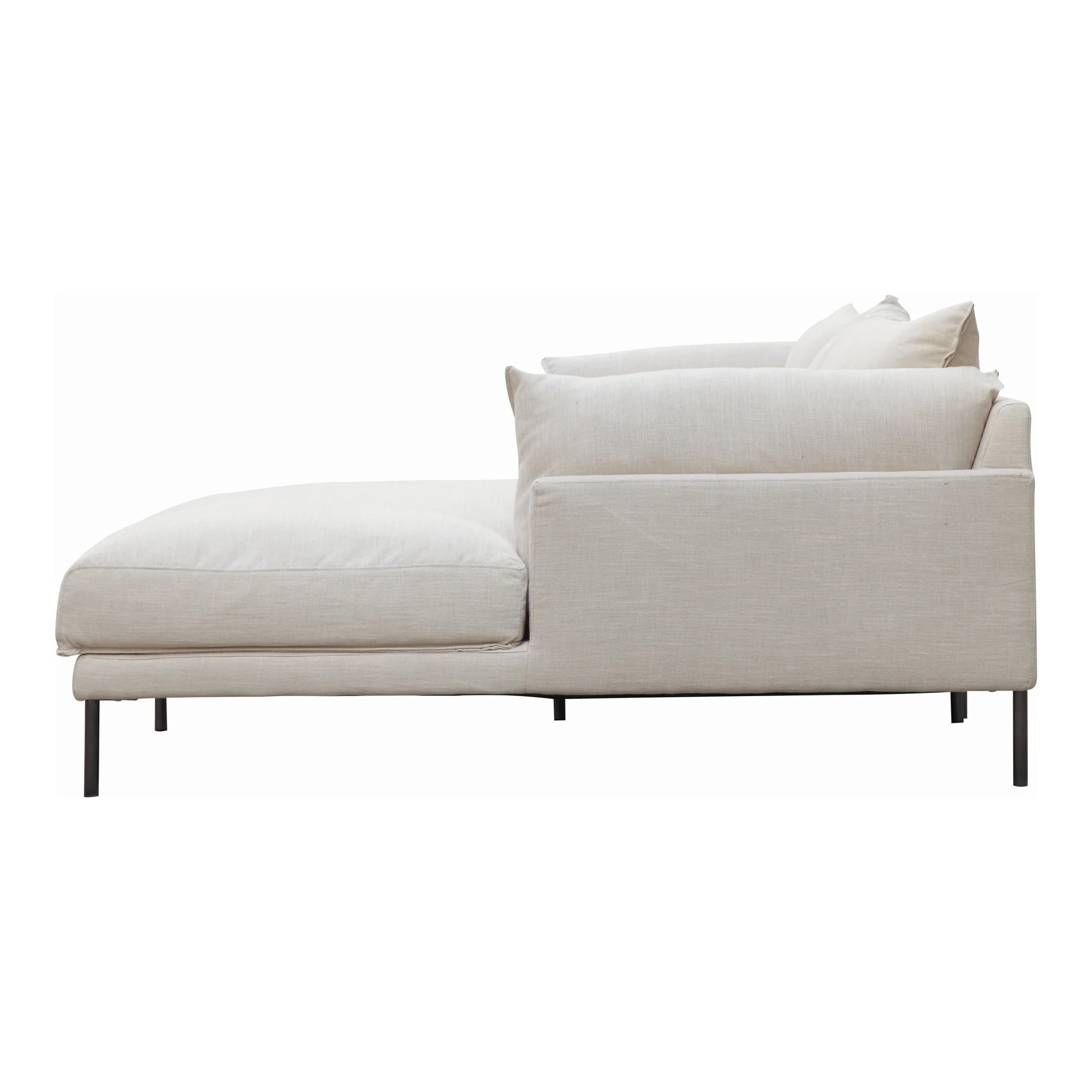 Moe's Home Collection Jamara Sandy Beige Left-Facing Sectional - Image 4