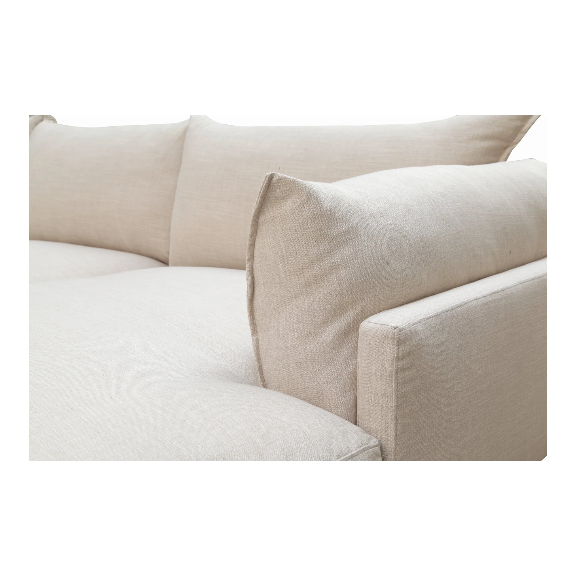 Moe's Home Collection Jamara Sandy Beige Left-Facing Sectional - Image 7