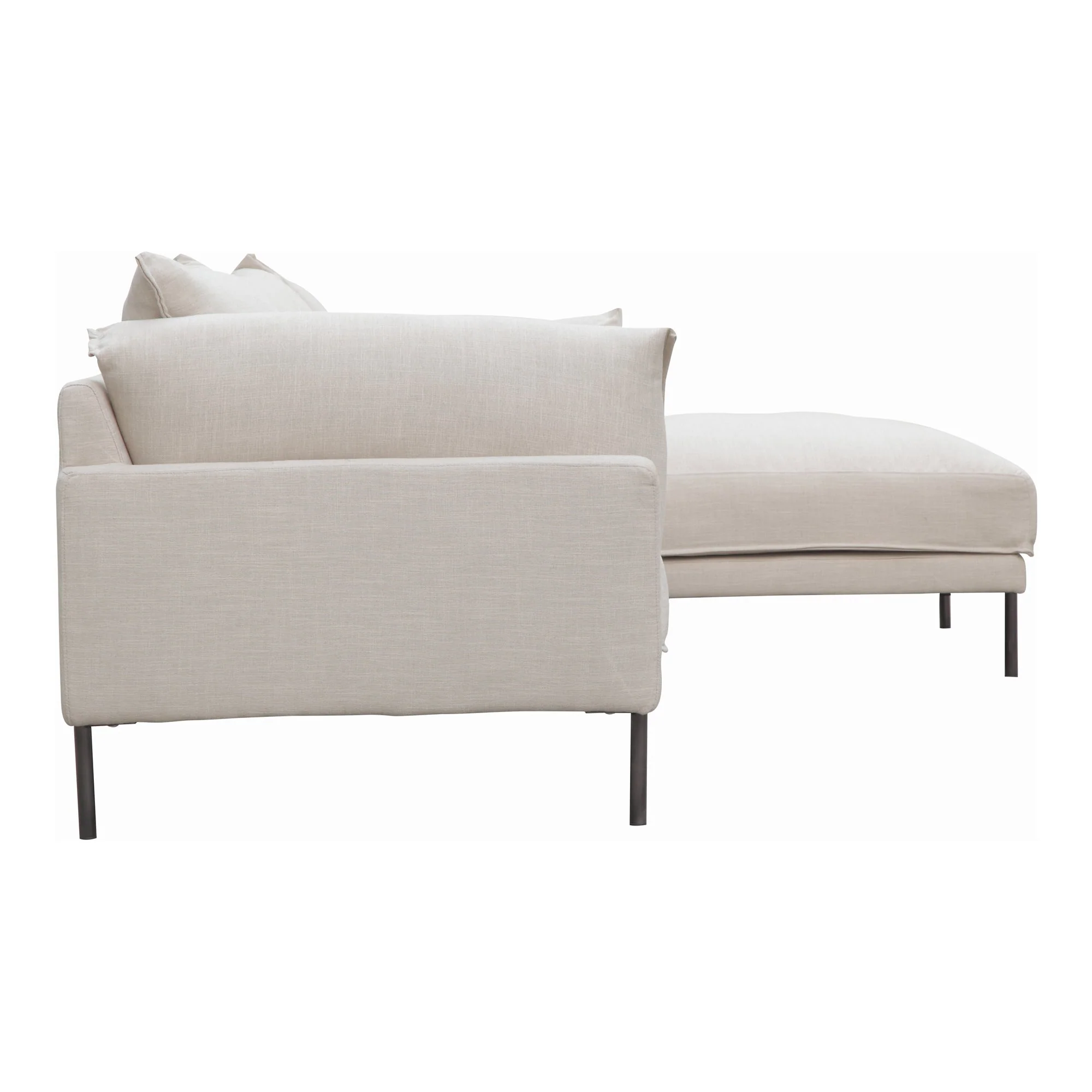 Moe's Home Collection Jamara Sandy Beige Right-Facing Sectional - Image 4