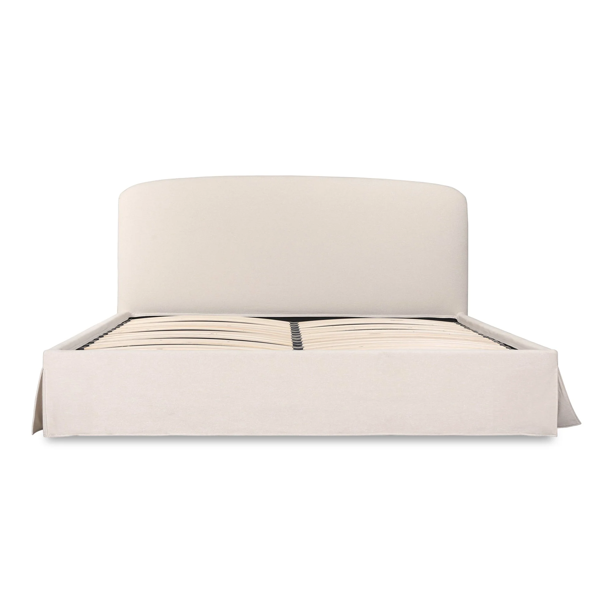 Moe's Home Collection Cream Joan King Bed With Storage - Image 3
