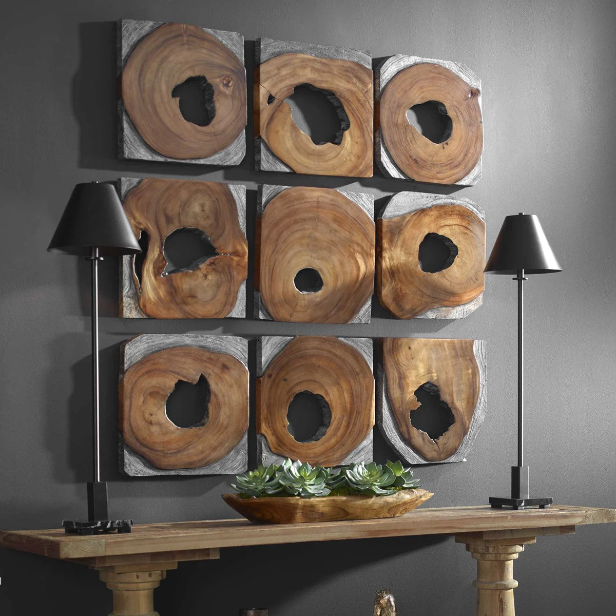 Uttermost Jungle Set of 9 Suar Wood Wall Decor - Image 3