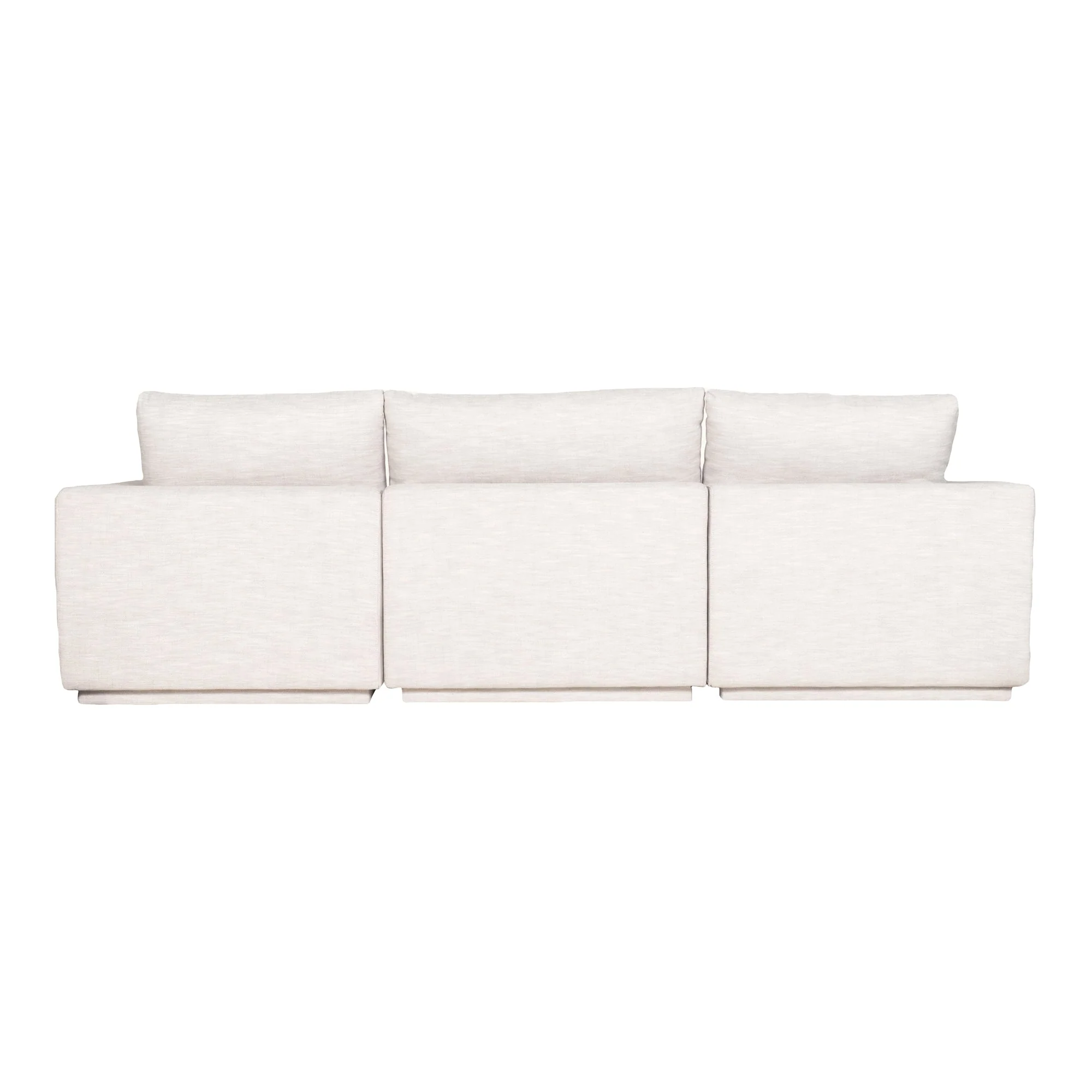 Moe's Home Collection Justin Taupe Classic L-Shaped Modular Sectional - Image 4