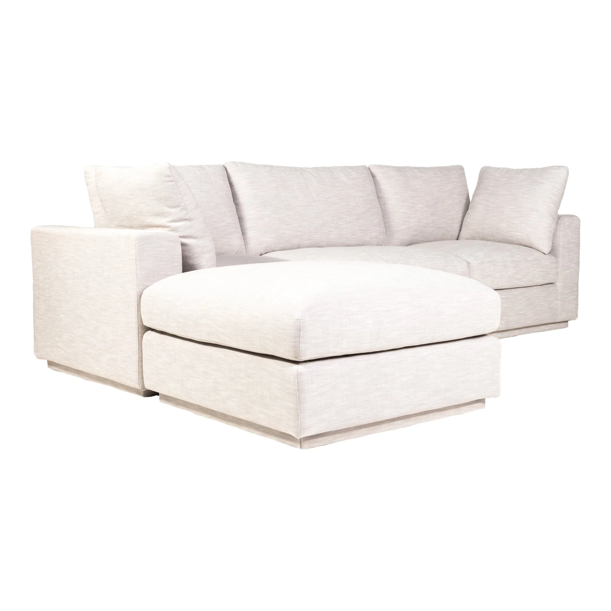 Moe's Home Collection Justin Grey Lounge Modular Sectional - Image 3