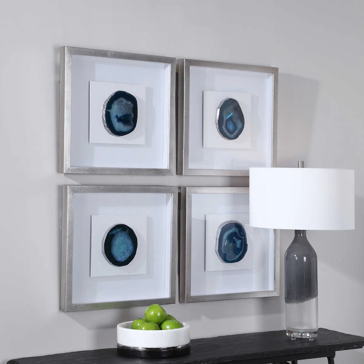 Uttermost Kalia Blue Agate Stone Shadow Box Frame - Image 3