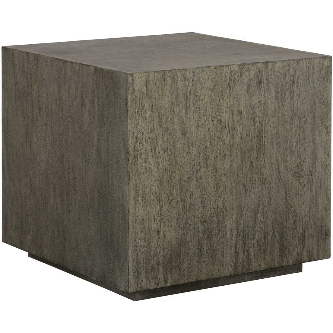 Uttermost Kareem Metallic Gray Floating Pedestal Low Profile Modern Side Table