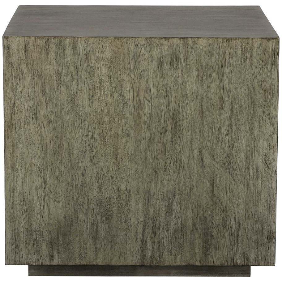 Uttermost Kareem Metallic Gray Floating Pedestal Low Profile Modern Side Table - Image 3