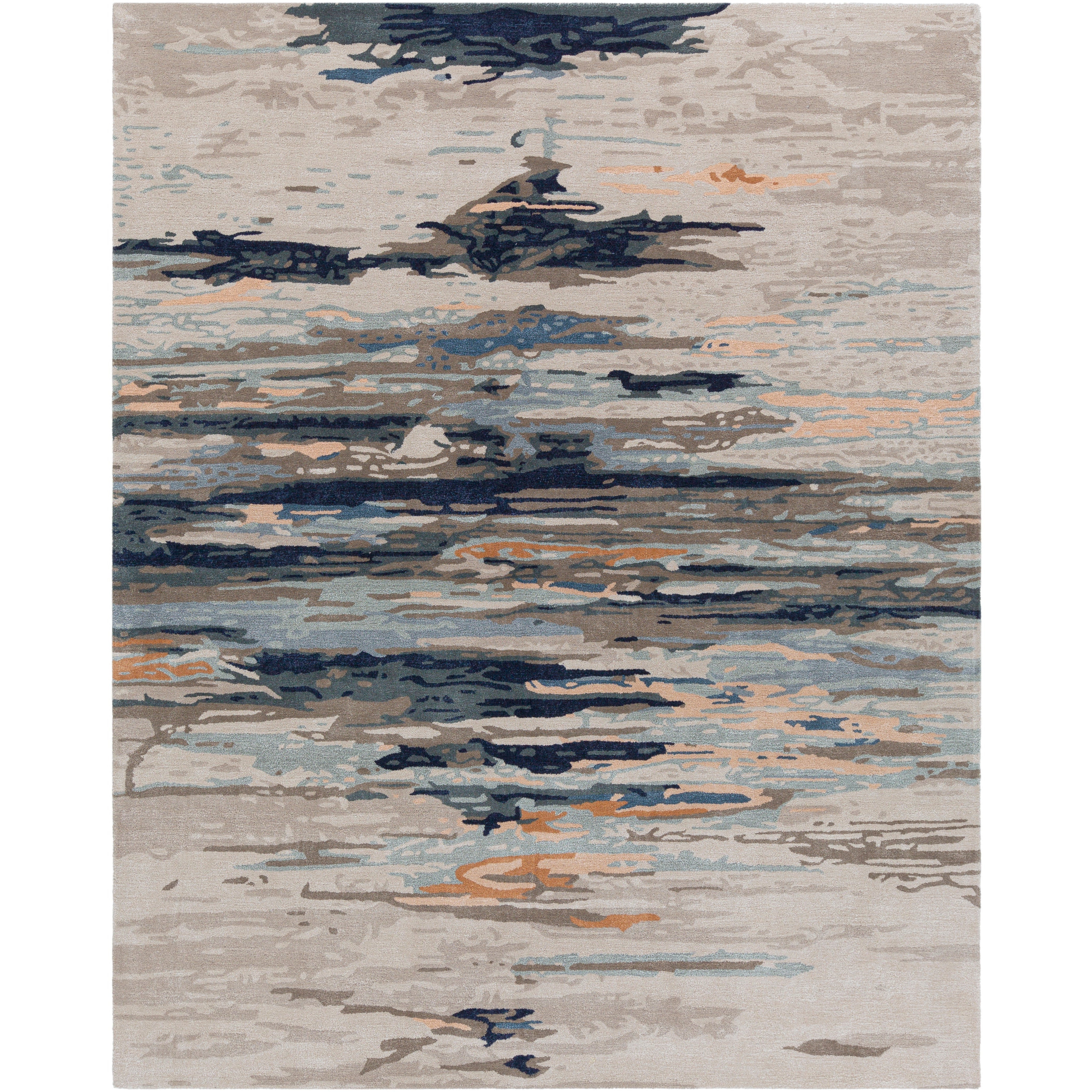 Surya Rugs Kavita Collection Gray, Blue, Teal, Brown & Beige Area Rug KVT-2302 - Image 6