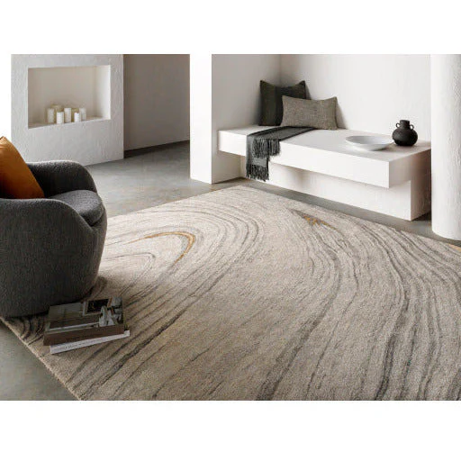Surya Rugs Kavita Collection Gray, Charcoal, Mustard & Brown Area Rug KVT-2304