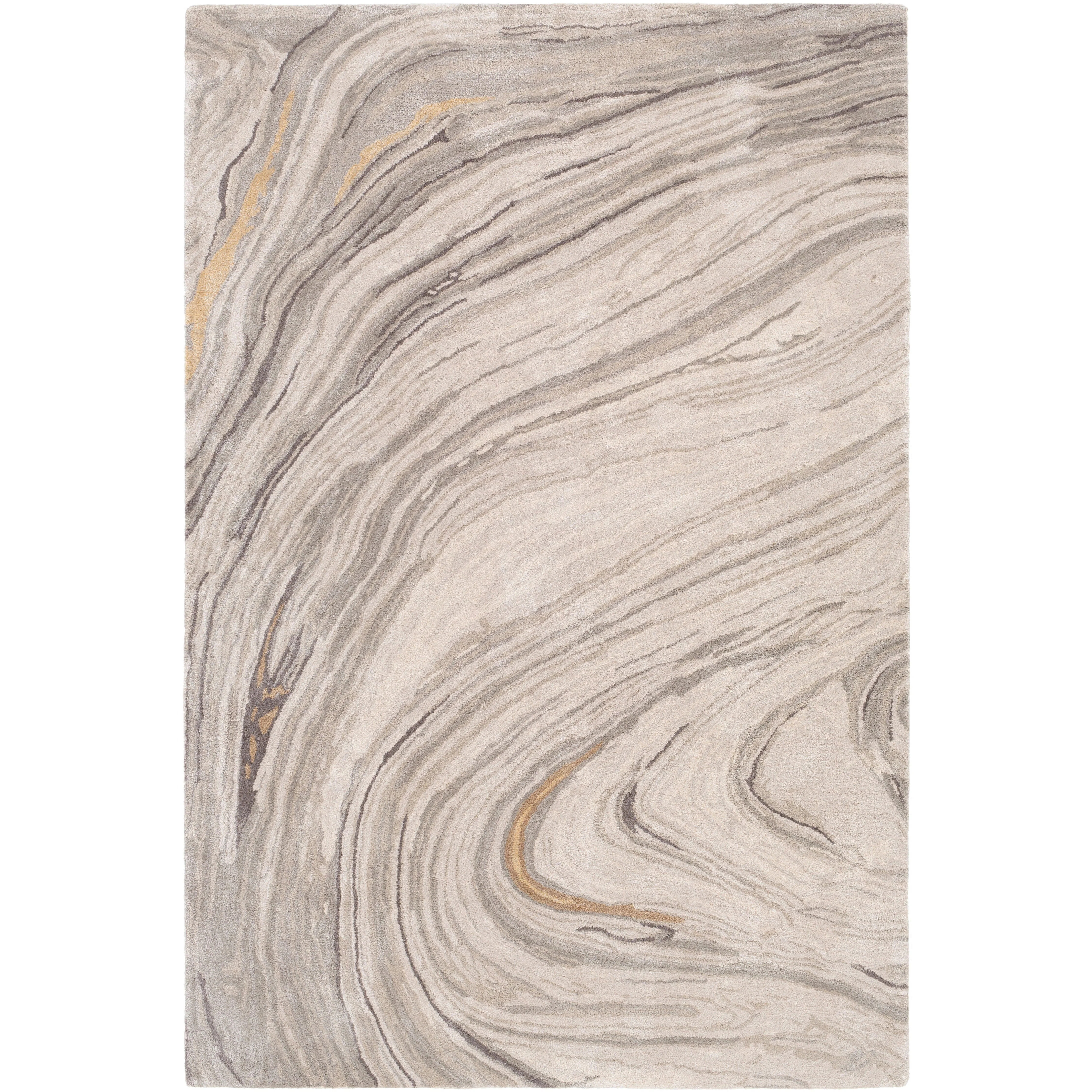Surya Rugs Kavita Collection Gray, Charcoal, Mustard & Brown Area Rug KVT-2304 - Image 2