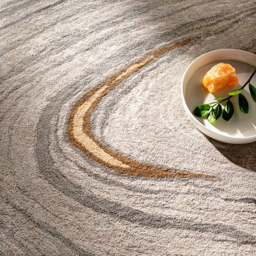 Surya Rugs Kavita Collection Gray, Charcoal, Mustard & Brown Area Rug KVT-2304 - Image 9
