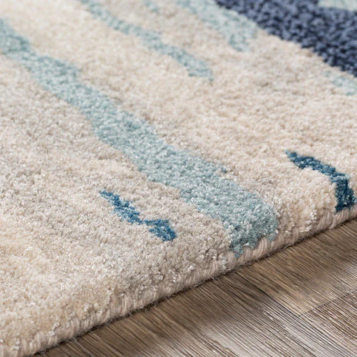 Surya Rugs Kavita Collection Gray, Oatmeal, Ink Blue, Deep Teal & Ice Blue Area Rug KVT-2306 - Image 10
