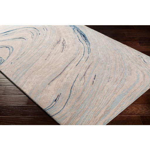 Surya Rugs Kavita Collection Gray, Oatmeal, Ink Blue, Deep Teal & Ice Blue Area Rug KVT-2308 - Image 8