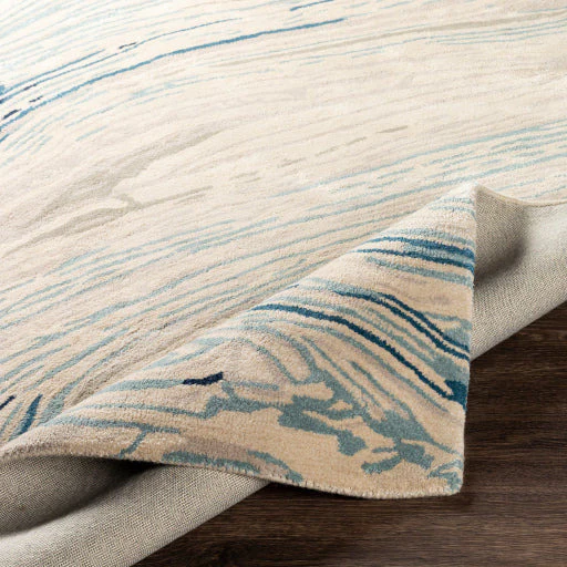 Surya Rugs Kavita Collection Gray, Oatmeal, Ink Blue, Deep Teal & Ice Blue Area Rug KVT-2308 - Image 9