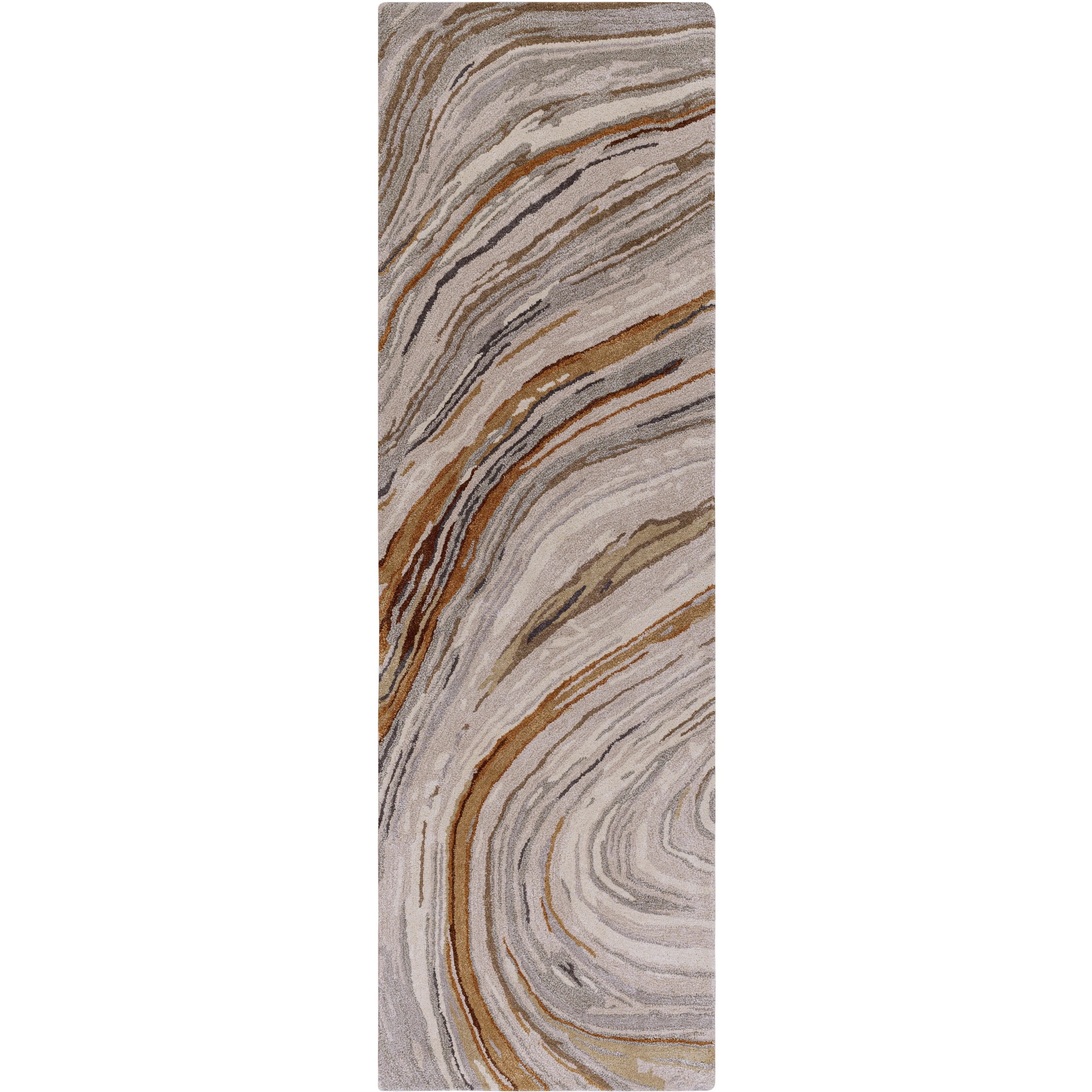 Surya Rugs Kavita Collection Charcoal, Brown, Camel, Gray, Tan & Light Beige Area Rug KVT-2311 - Image 4