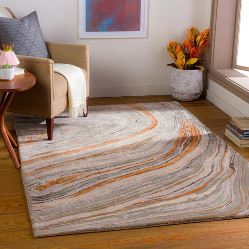 Surya Rugs Kavita Collection Charcoal, Brown, Camel, Gray, Tan & Light Beige Area Rug KVT-2311 - Image 5