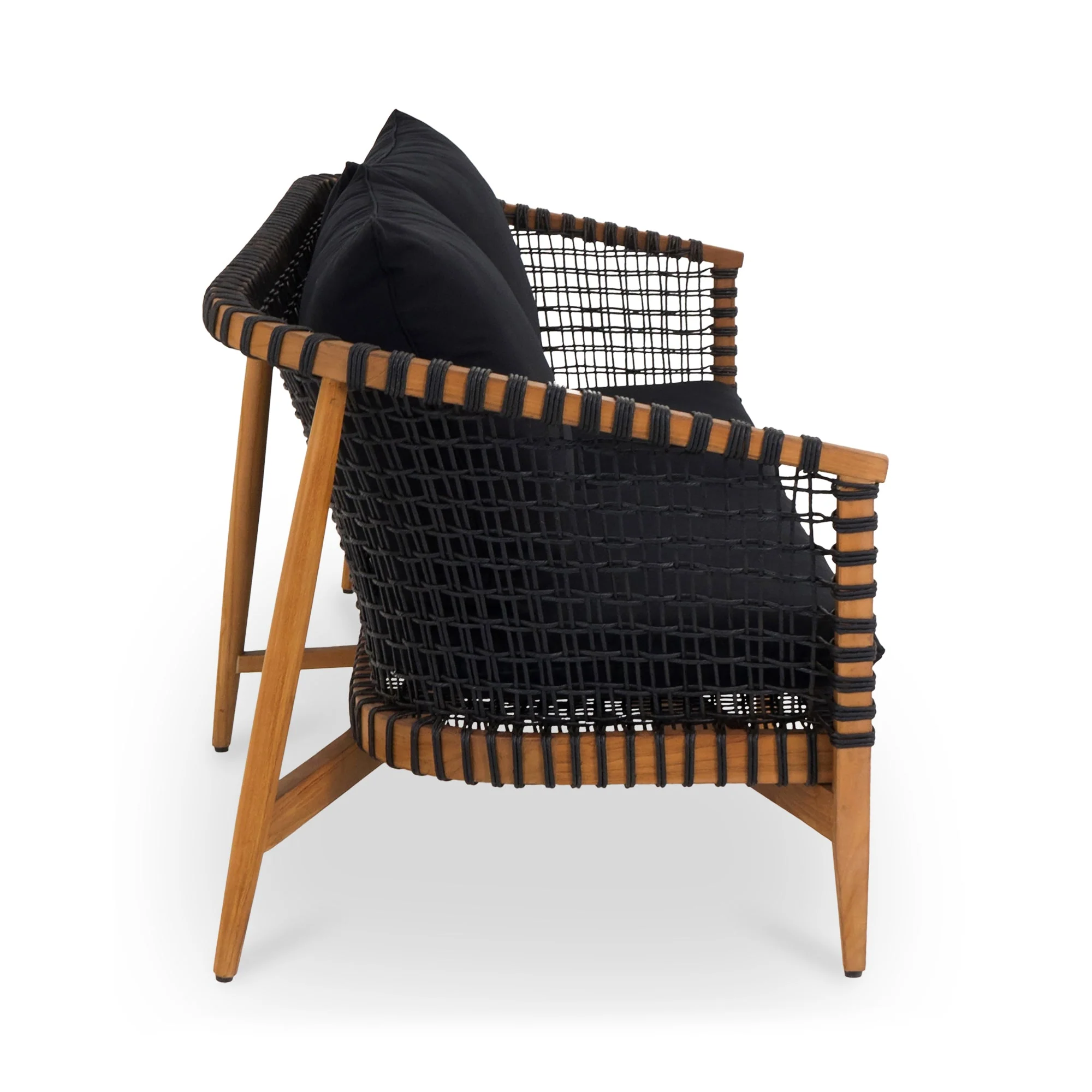 Moe's Home Collection Kuna Black Outdoor Sofa - Image 3