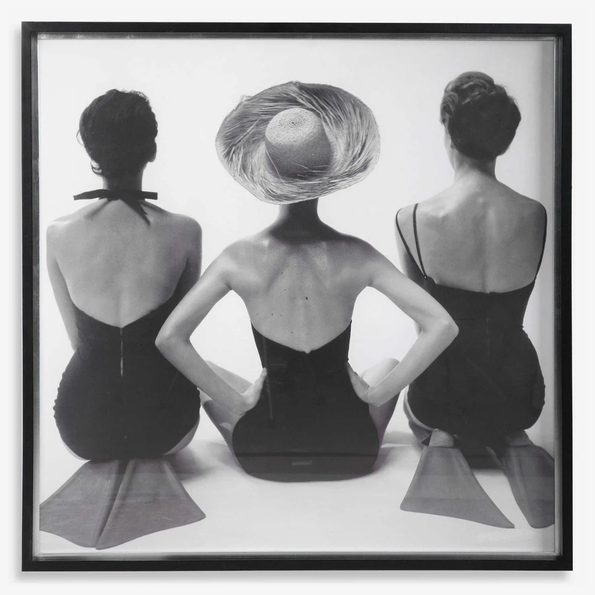 Uttermost Ladies' Swimwear1959 Black and White Framed Print - Image 2