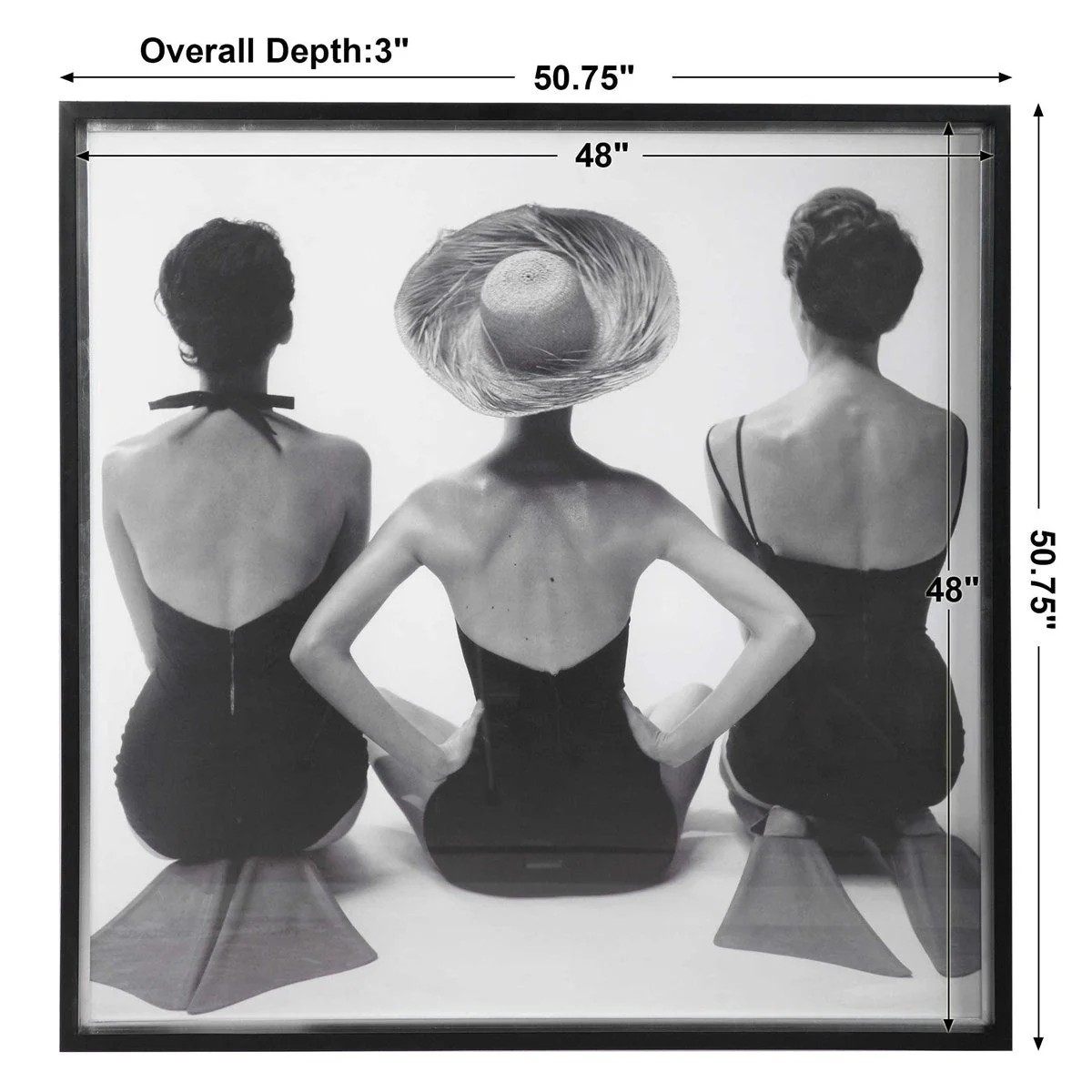 Uttermost Ladies' Swimwear1959 Black and White Framed Print - Image 7